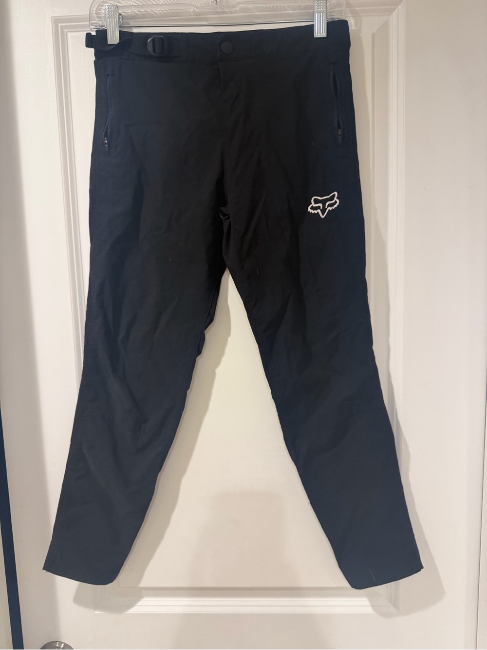 Fox Kids Black Performance Pants with White Fox Head Logo